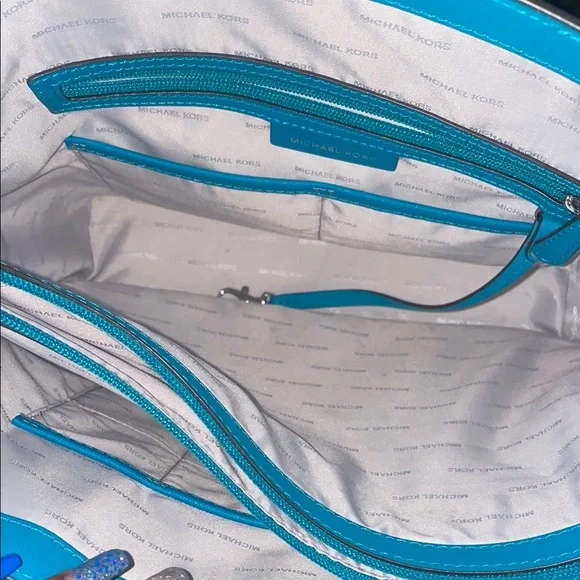 Michael Kors Blue Tote Bag - Picture 2 of 3